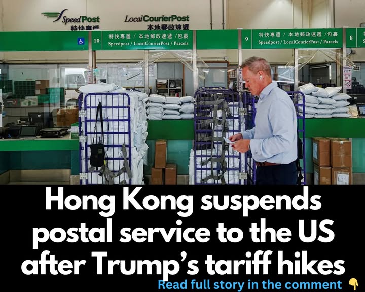 Hong Kong suspends postal service to the US after Trump’s tariff hikes