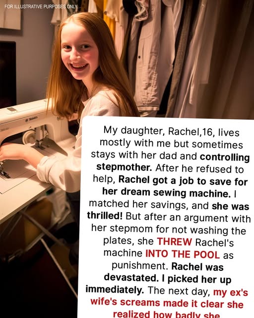 My Ex-husband’s Wife Threw My Daughter’s Sewing Machine in the Pool…