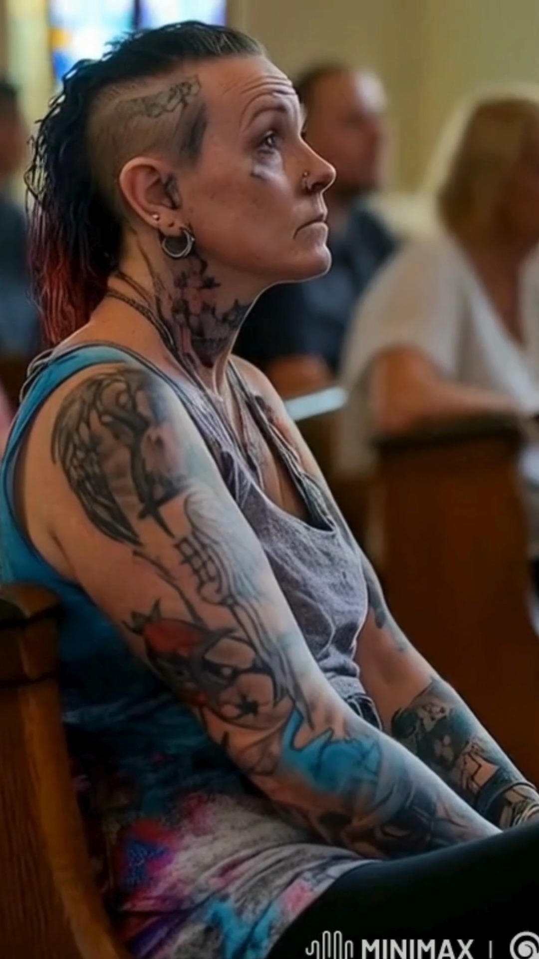 I saw an adult woman with multiple piercings and tattoos in church…