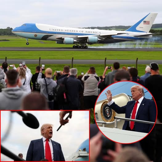 Trump arrives in Scotland for ‘working visit’ focused on golf properties, trade talks