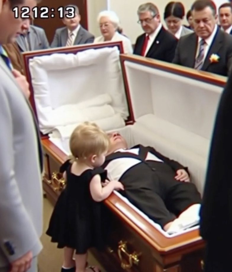 During her father’s funeral, a little girl looked at the coffin and shouted that daddy