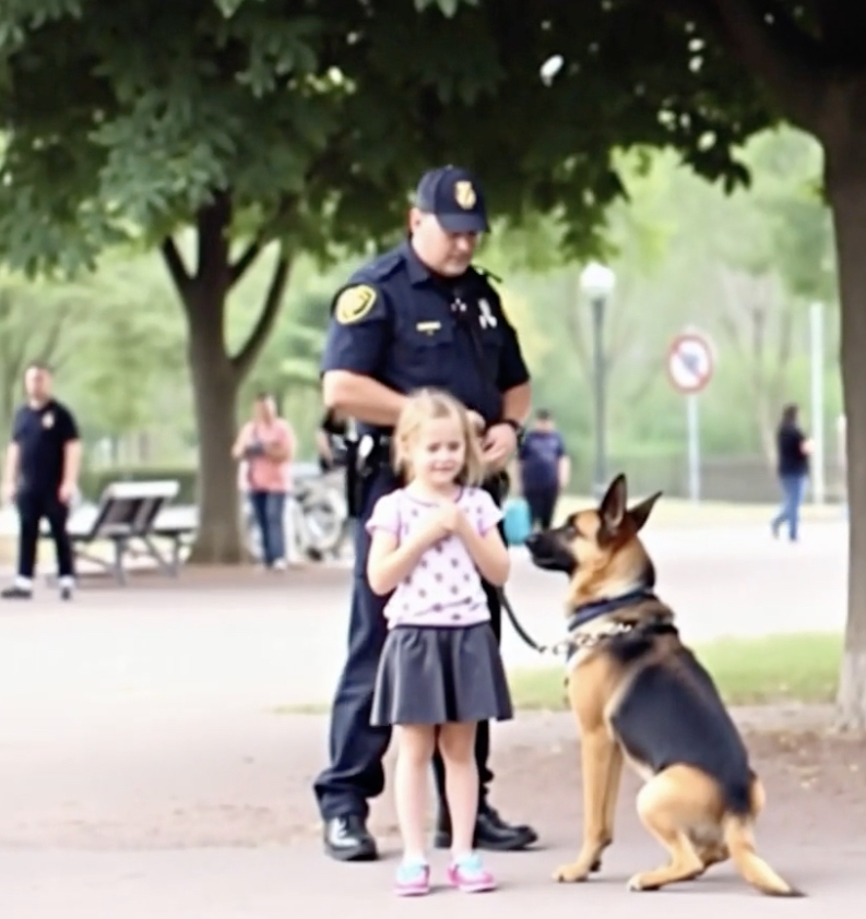 During patrol, I noticed a little girl standing under a tree, crying: when she saw