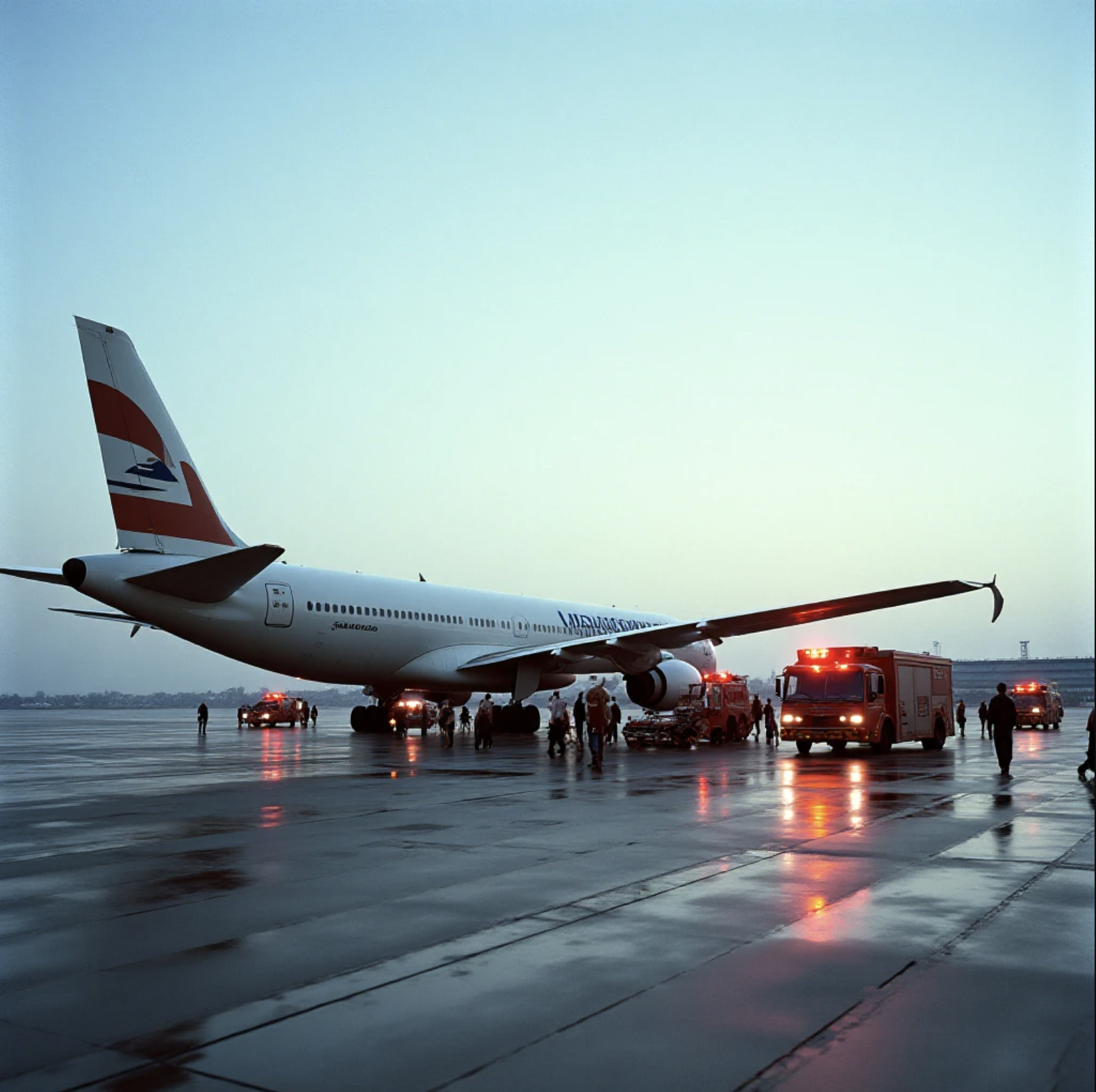 The plane landed safely…but no one came out yet. Then this happened.