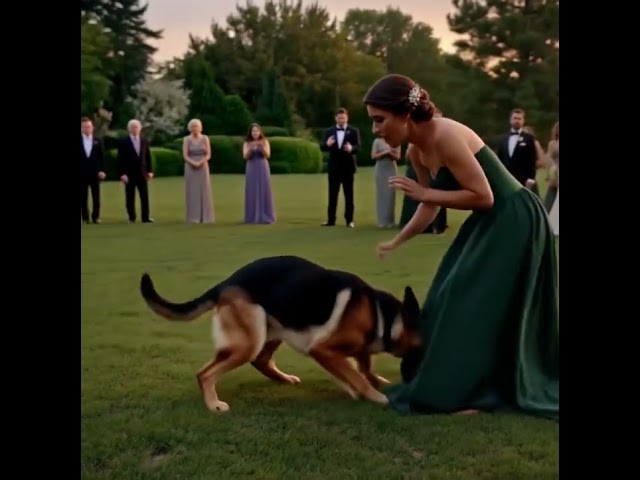 What she was hiding under her dress no one knew in wedding party how dog smell danger is shocking-