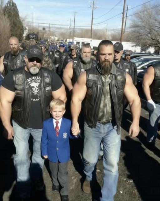 47 Bikers Showed Up To Walk My 5-Year-Old Son Into Kindergarten After His Father