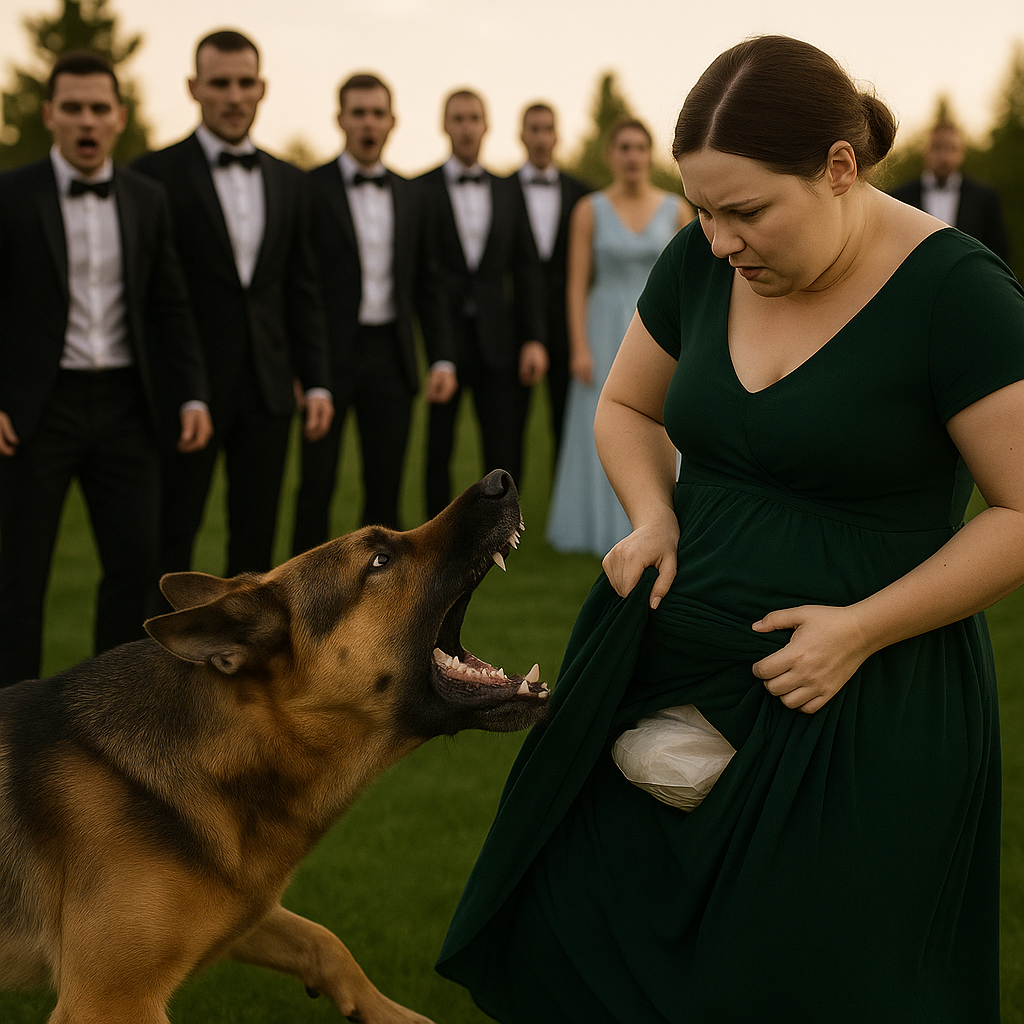 During the wedding, the dog attacked a guest who was hiding something under her dress ..-