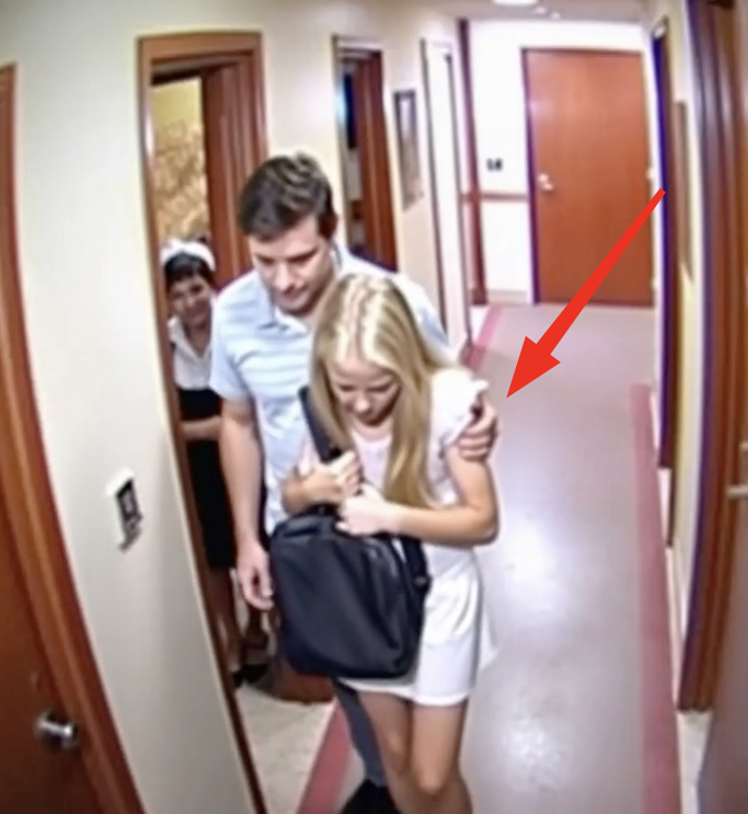 A motel maid notices a young girl entering the same room with her stepfather every-