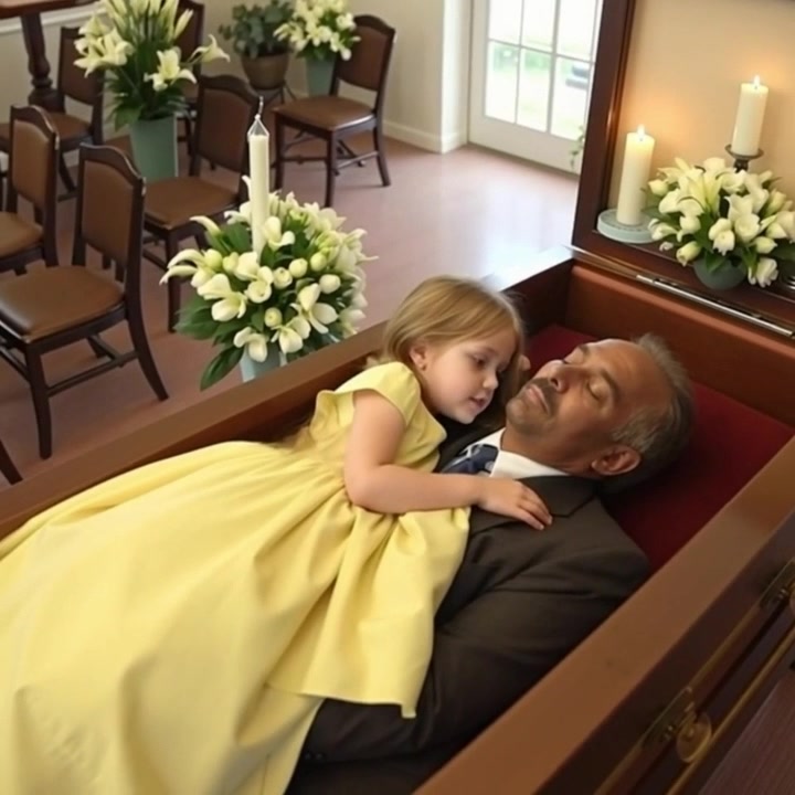 During my father’s wake, my eight-year-old sister stood beside his coffin without saying a word. Everyone